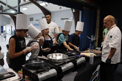 chef with kids